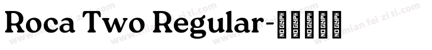 Roca Two Regular字体转换